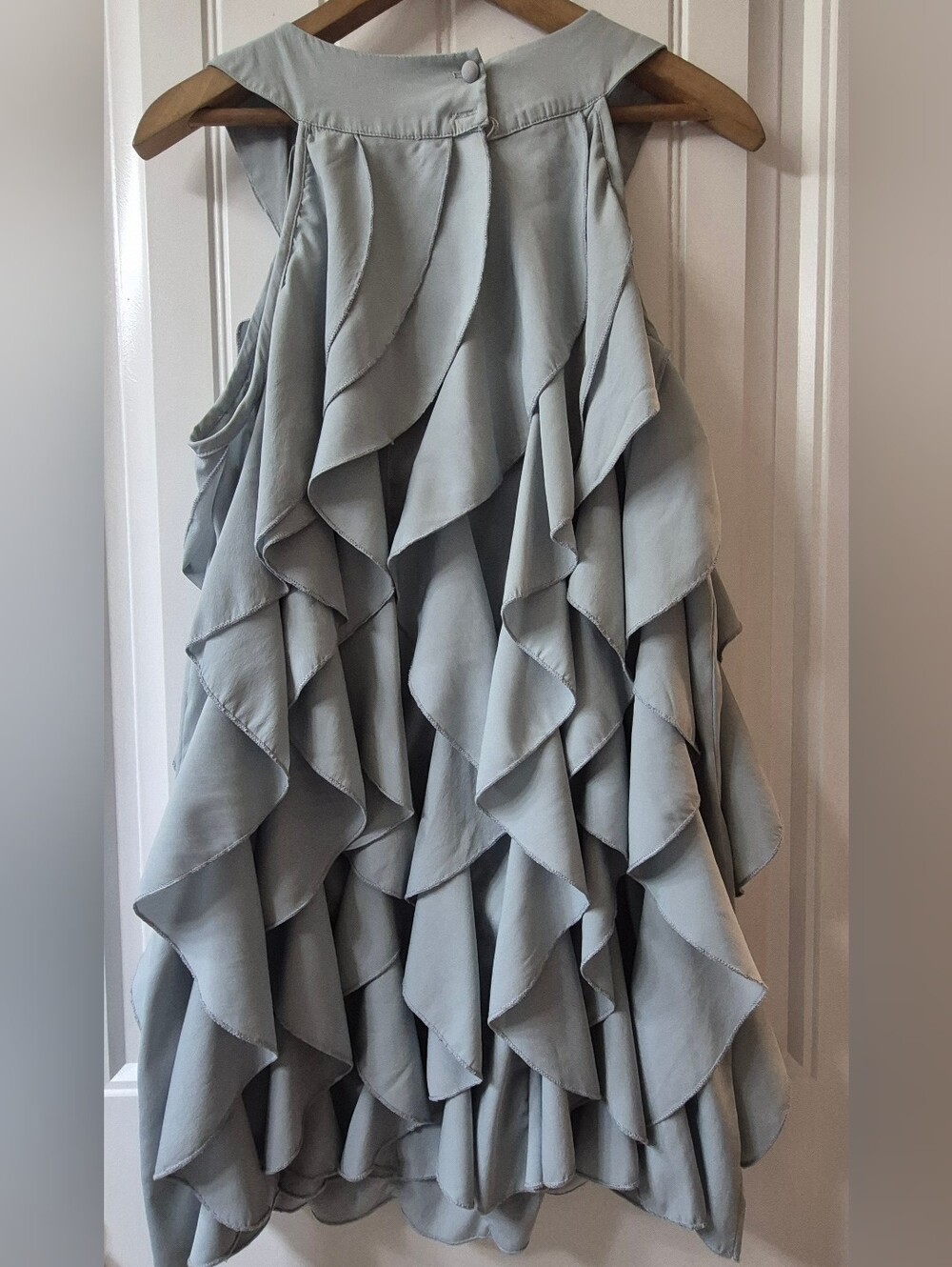 Womens Lucky & Coco Short Tiered Ruffle Dress Size Lrg